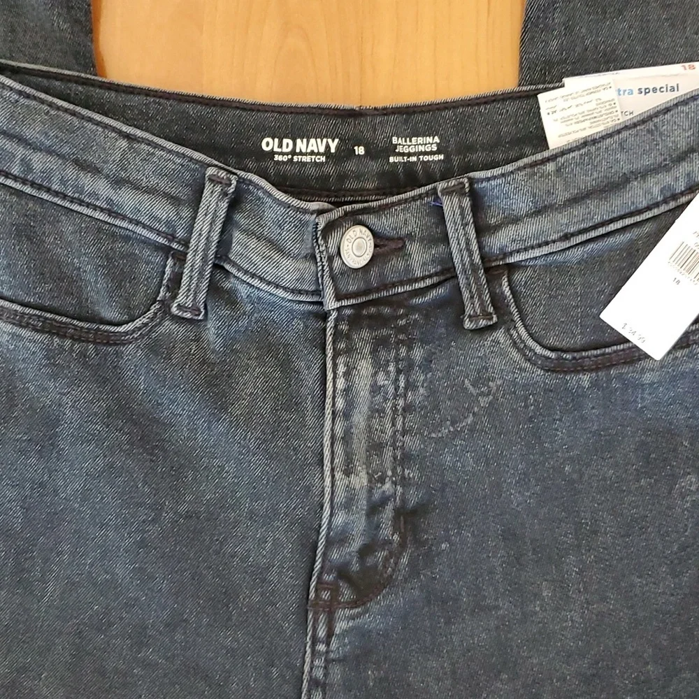 NWT Old Navy girls dark gray ballerina jeggings sz 18